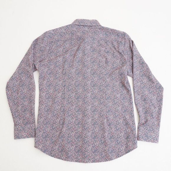 Mizzen Main Mens Leeward Shirt Button Up Long Sleeve Red Floral Polyester Large - Picture 4 of 9